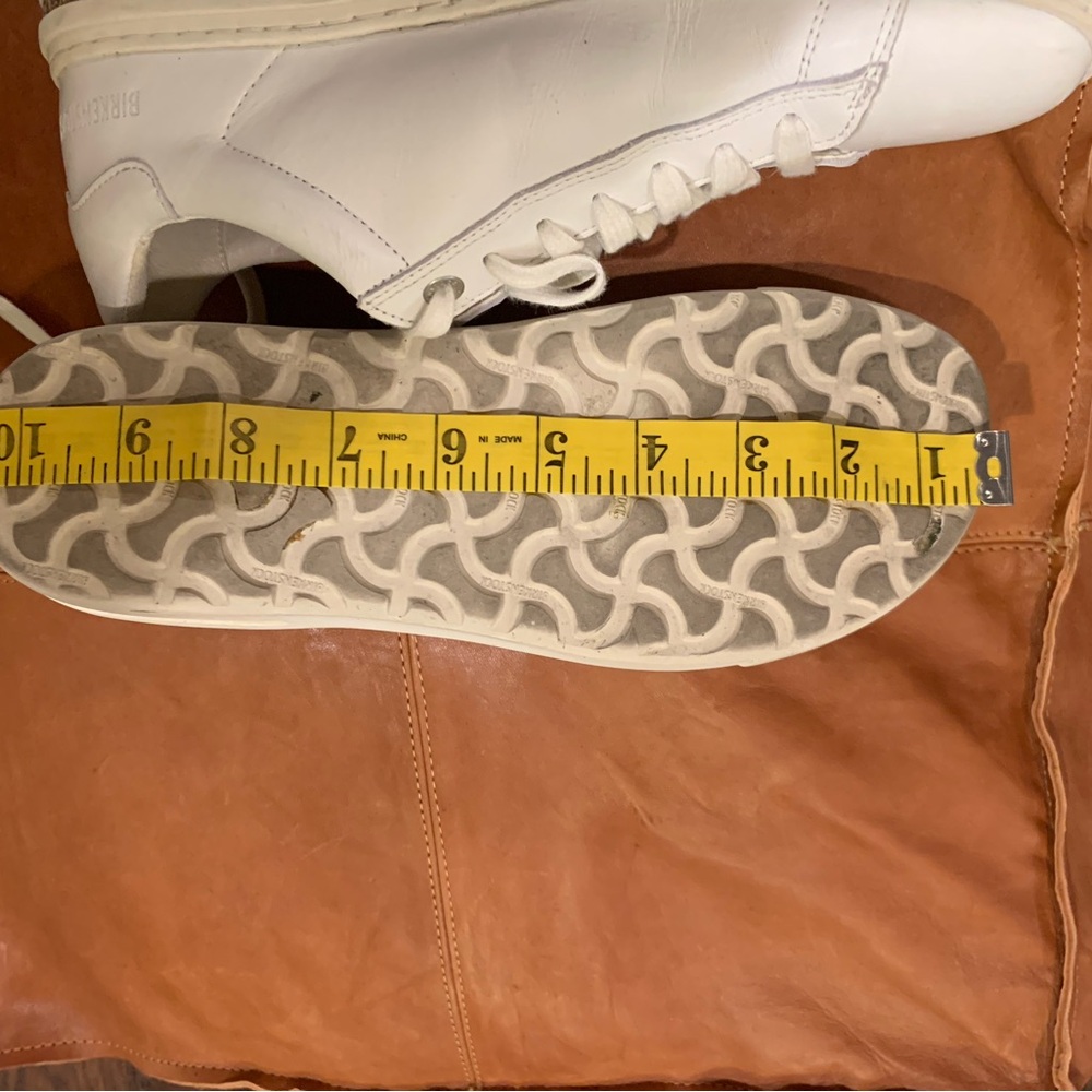Birkenstock White Leather Lace-Up Sneakers — Classic Low-Top - Picture 5 of 6